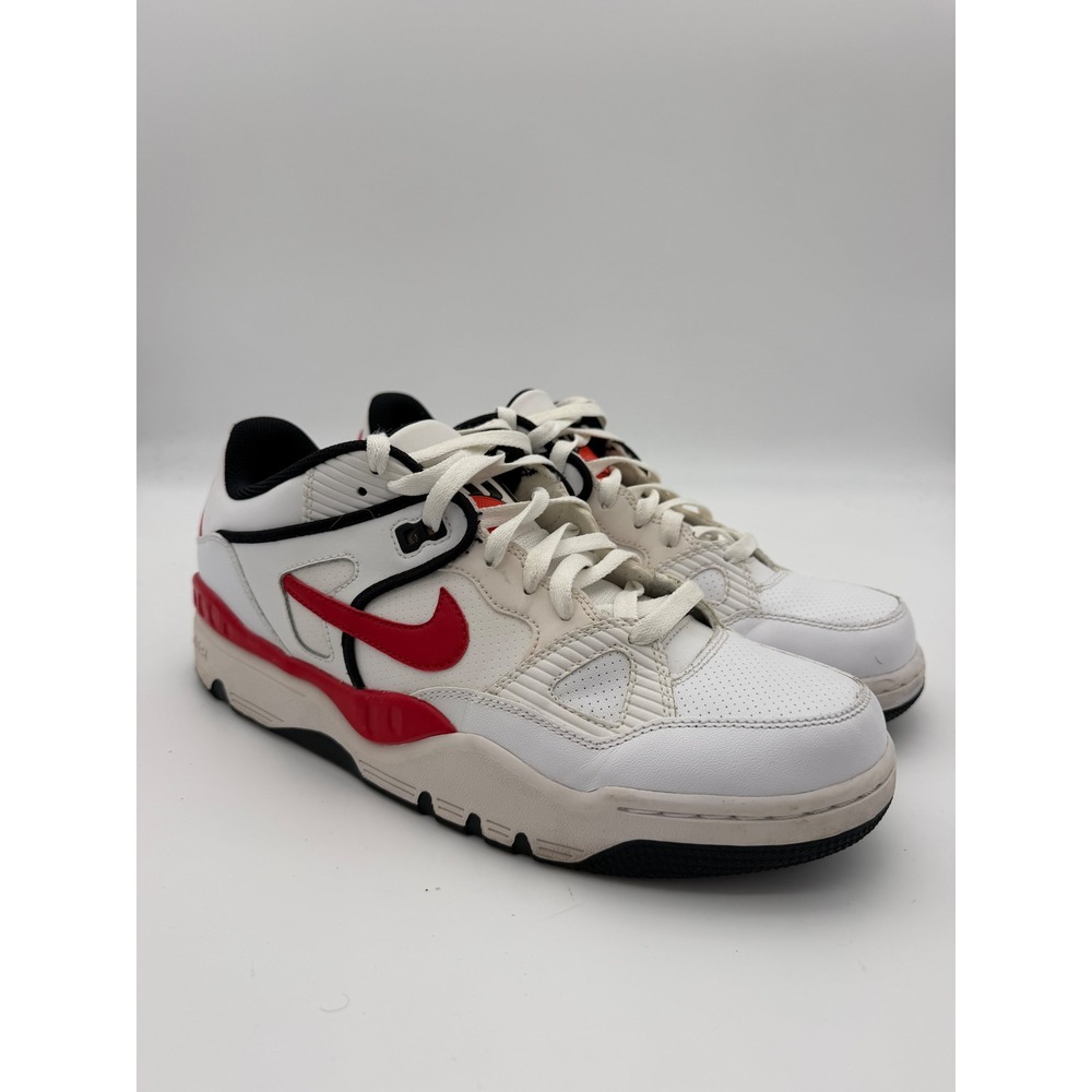 Nike Air Force III 3 Low Mens White Red Black Sneakers 313640-100 Size 11